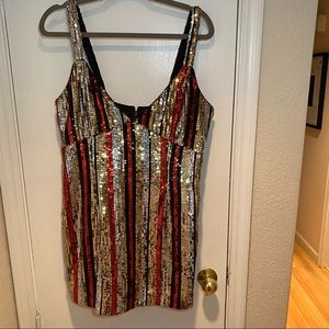 NBD Sequined Serena Mini Dress, Size L